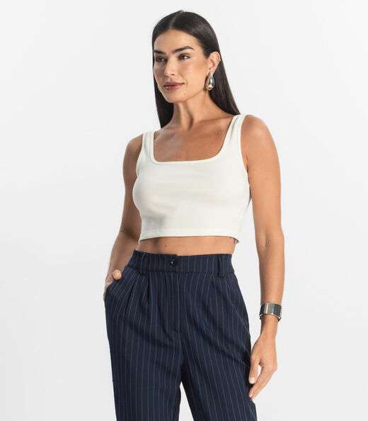 Top Básico Feminino em Ribana Rovitex Bege