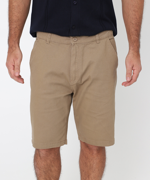 Bermuda Masculina Sarja Chino MR Bege