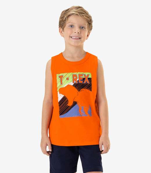 Regata Infantil Masculina T- Rex Rovi Kids Laranja