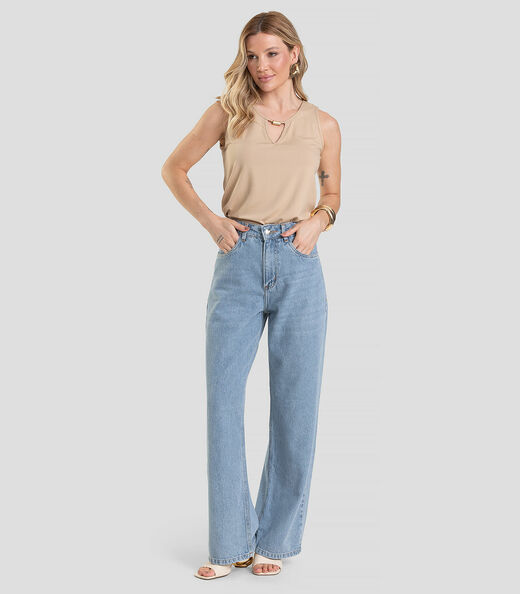 Blusa Feminina Lisa Infinita Cor Bege