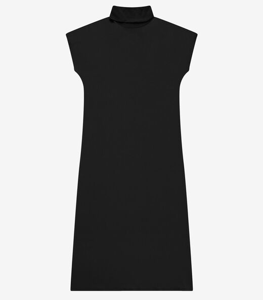 Image_Vestido Super Midi Feminino Com Gola Alta Rovitex Preto