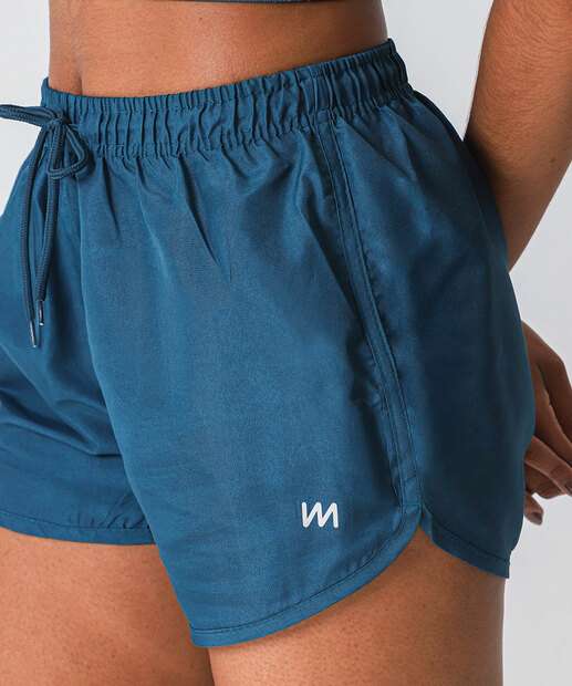 Short Feminino Fitness Amarração Marisa Azul