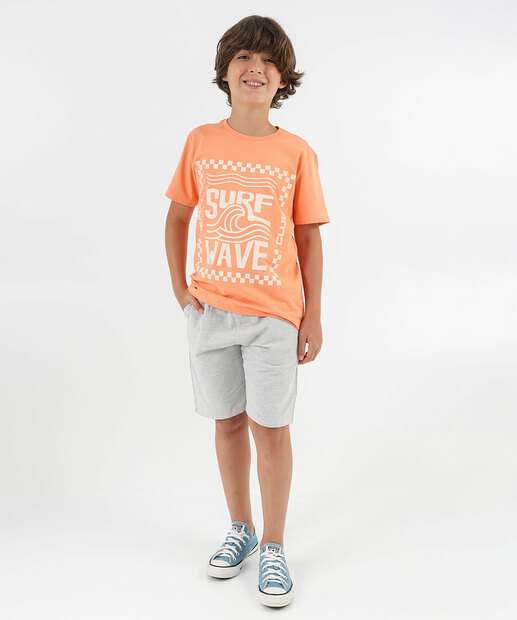 Camiseta Juvenil Estampada Marisa Tam 10 a 16 Laranja