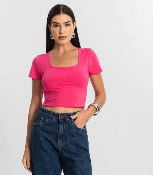 Image_Blusa Cropped Feminina Rovitex Rosa