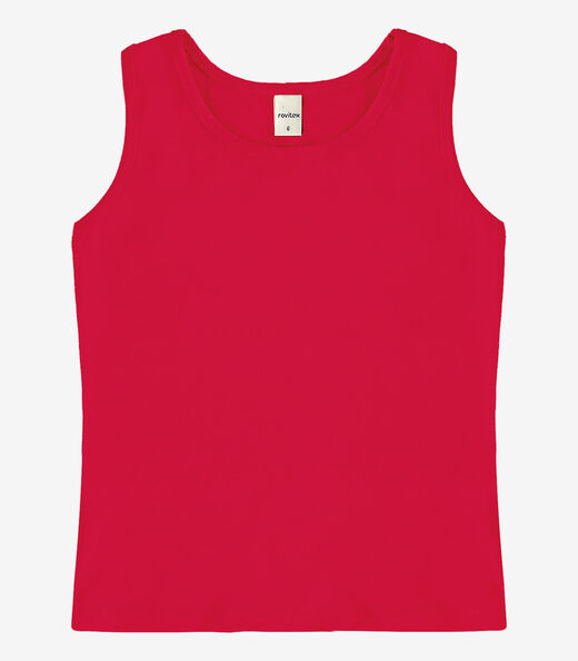 Regata Básica Infantil Feminina Rovitex Kids Vermelho