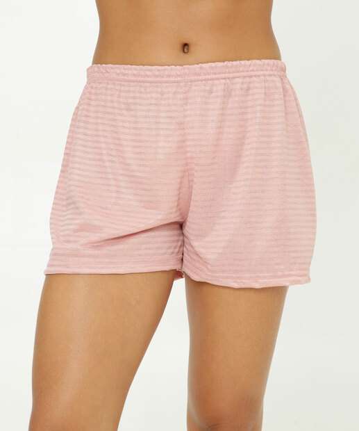 Pijama Feminino Listrado Frase Manga Curta Marisa