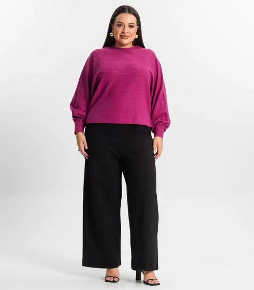 Blusão Feminino Plus Size Secret Glam Roxo