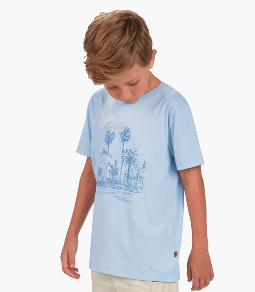 Conjunto Camiseta com Bermuda Menino Trick Nick Azul
