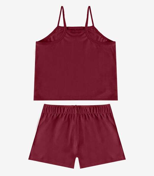 Conjunto Infantil Blusa e Shorts Feminino Select Vermelho
