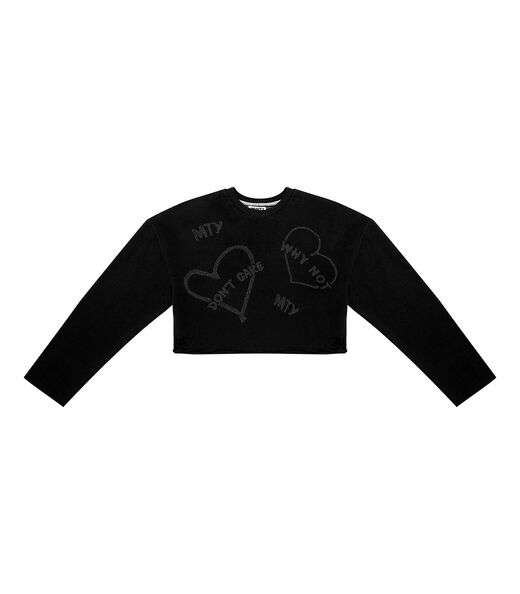 Blusão Juvenil Feminino Em Moletom Minty Preto