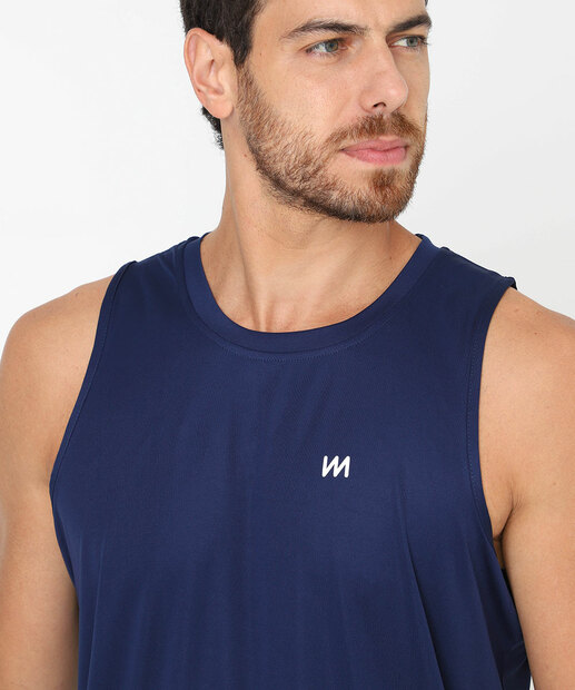 Regata Masculina Básica Fitness MR Azul