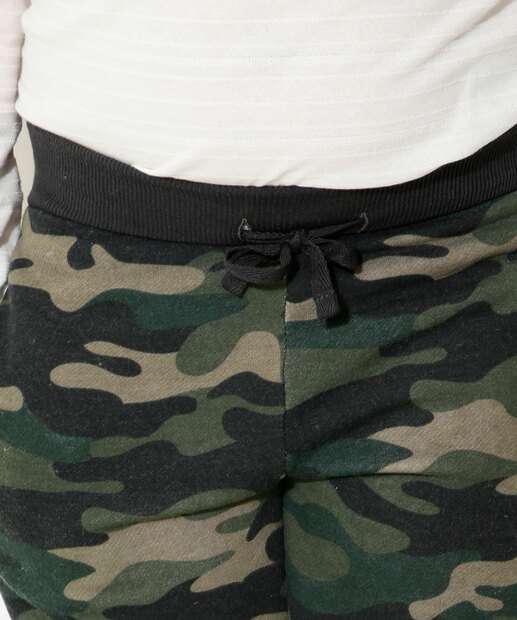 Calça Infantil Jogger Moletom Camuflado MR Tam 4 a 10
