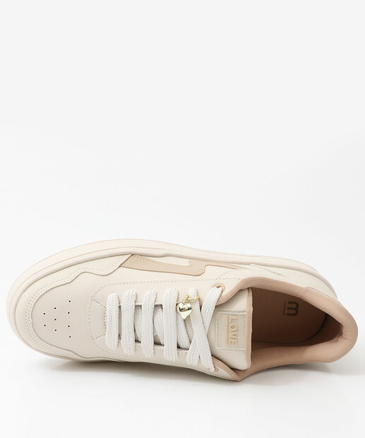 Tênis Casual Feminino Recortes Marisa Off White