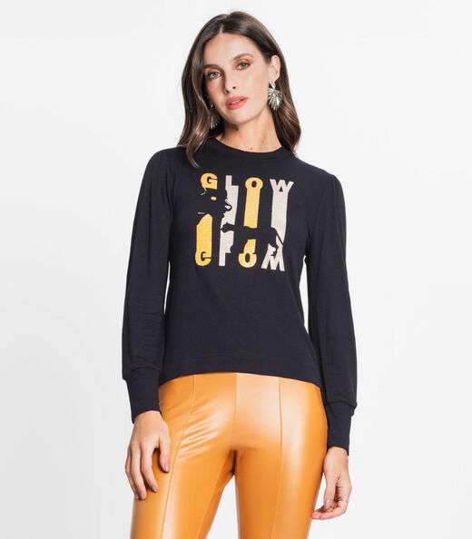 Image_Blusa Feminina Manga Longa Glow Rovitex Preto
