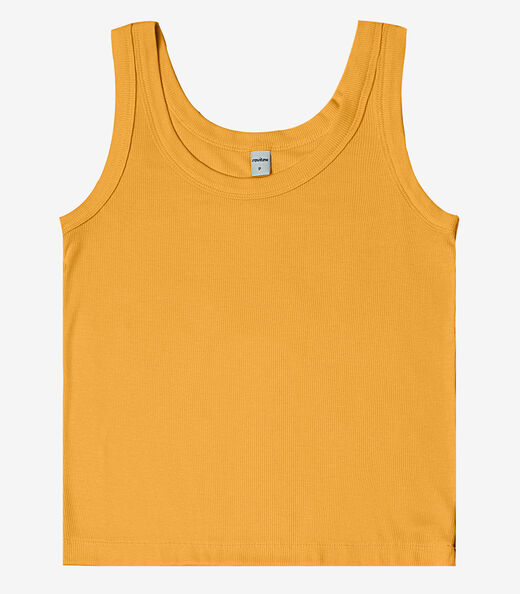 Regata em Ribana de Viscose Rovitex Amarelo