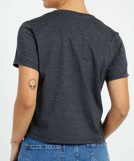 Blusa Feminina Estampa Frontal Manga Curta