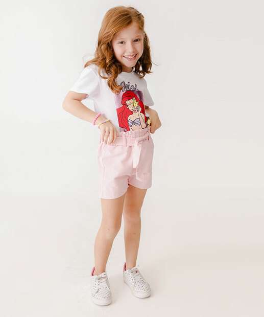 Short Infantil Textura Clochard Marisa Tam 4 a 10