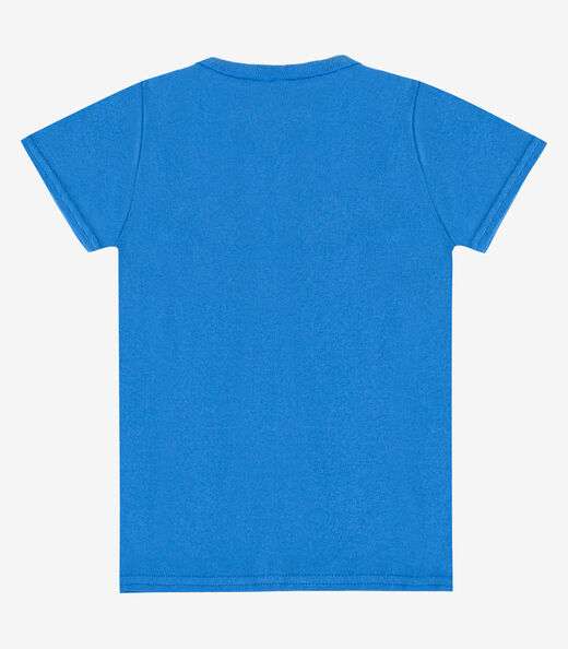 Blusa Infantil Manga Curta Básica Soletex Azul