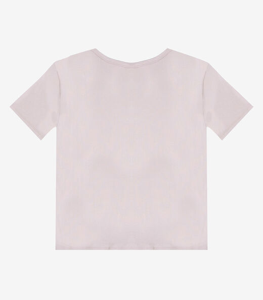 Blusa Feminina Manga Curta Infinita Cor Marrom