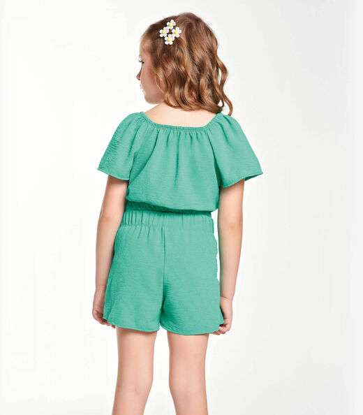 Conjunto Blusa Com Shorts Saia Trick Nick Verde