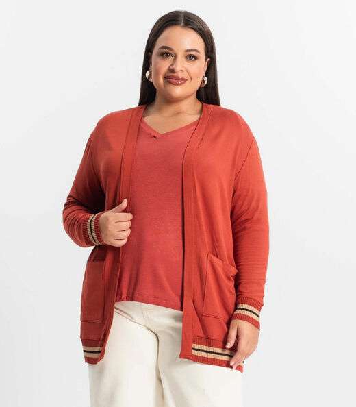 Image_Cardigam Plus Size Feminino Secret Glam Vermelho