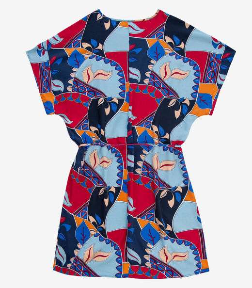 Vestido Feminino Estampado Infinita Cor Azul