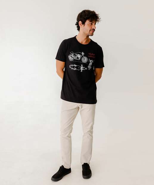 Image_Calça Masculina Slim Sarja Chino Bolsos MR