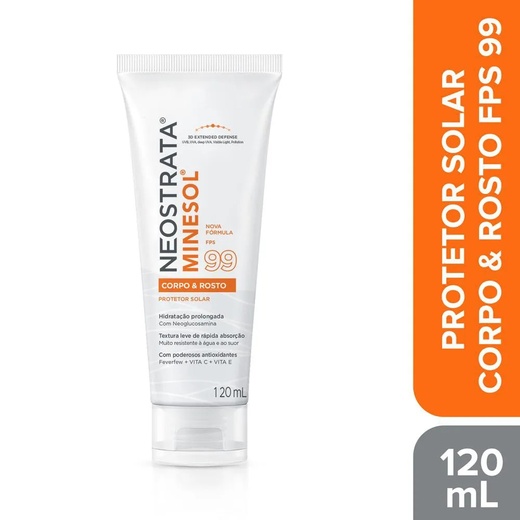 Image_Kit com 3 Unidades de Neostrata Protetor Solar Minesol Corpo Rosto FPS99 -120ml
