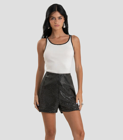 Image_Shorts Feminino em Malha Lantejoula Dianna Preto