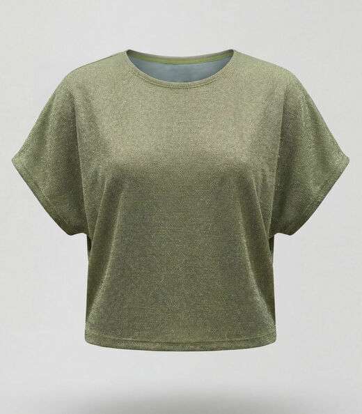 Blusa Feminina Manga Curta Infinita Cor Verde