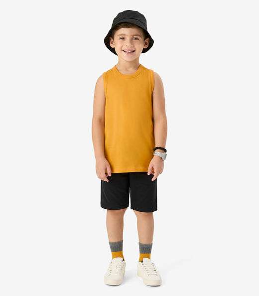 Regata Básica Infantil Masculina Rovi Kids Amarelo