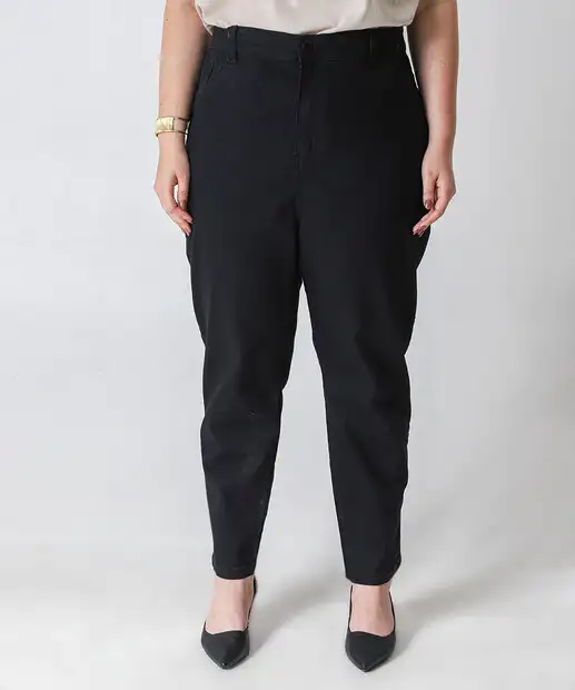 Calça Plus Size Feminina Jeans Skinny Preto