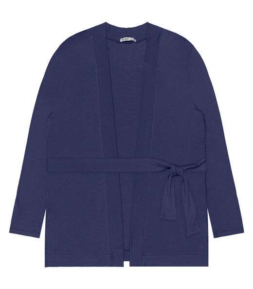 Cardigan Plus Size Feminino Secret Glam Azul