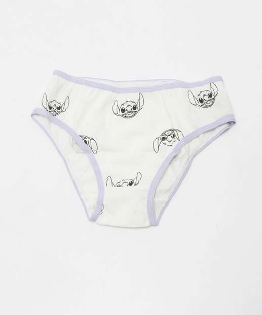 Kit 7 Calcinhas Infantil Estampa Stitch Disney Tam 1 a 12 