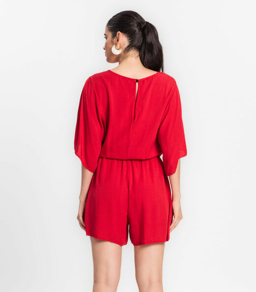 Macaquinho Feminino Viscose Infinita Cor Vermelho