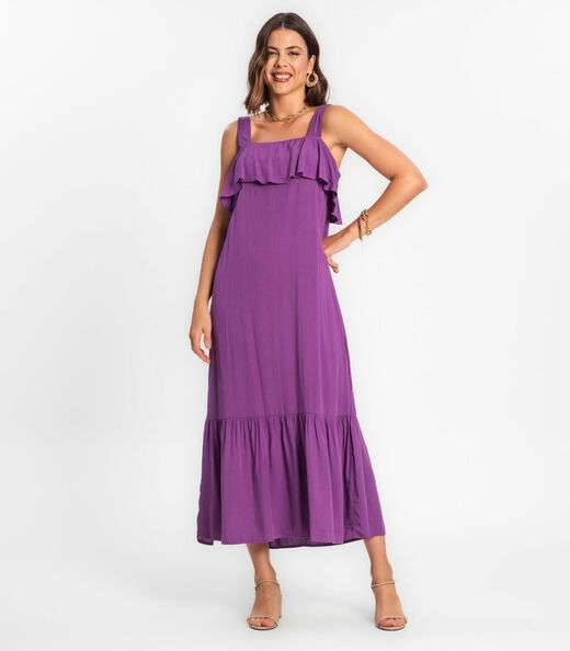 Vestido Adulto Midi Style Box Roxo