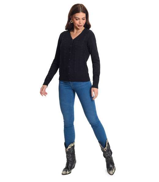 Cardigan Feminino De Tricot Rovitex Preto