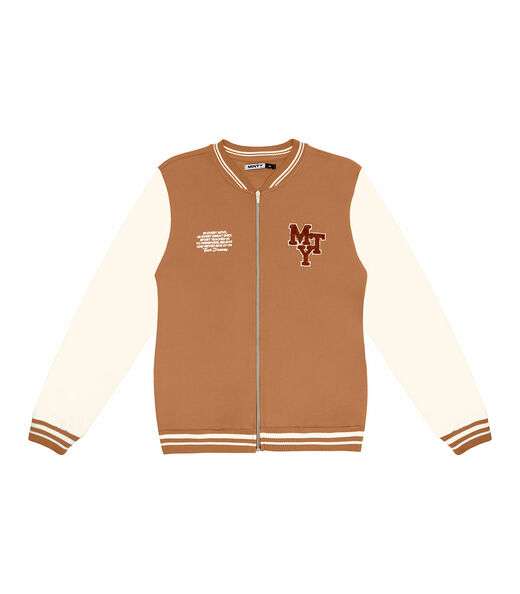 Jaqueta Juvenil Masculina Moletom Minty Marrom