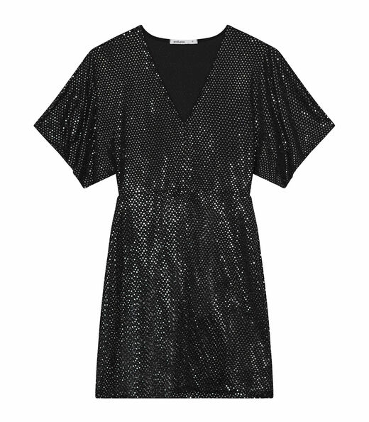 Vestido Feminino Em Lantejoulas Endless Preto