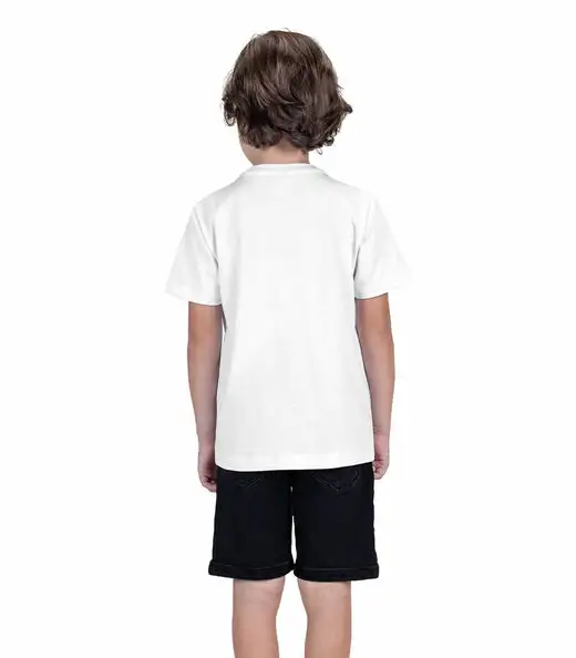 Conjunto Infantil Camiseta Com Bermuda Trick Nick Branco