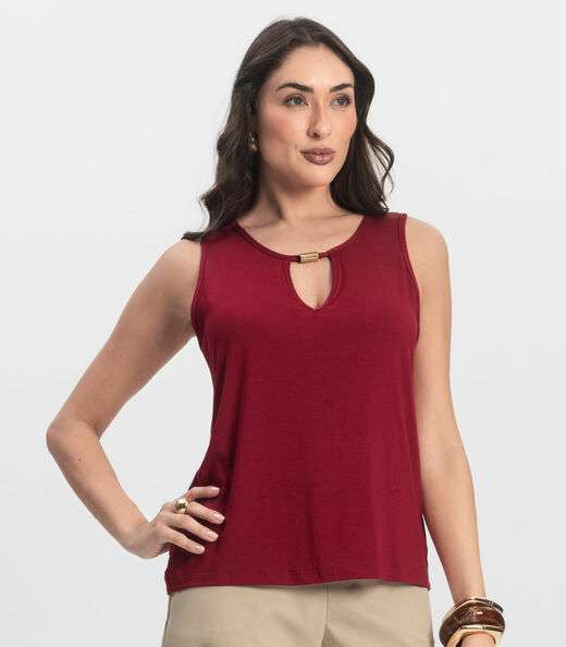 Blusa Feminina Lisa Infinita Cor Vermelho