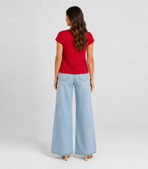 Blusa Feminina Em Malha Tapirus Infinita Cor Vermelho