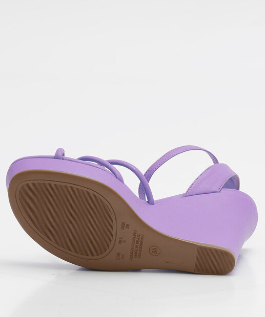 Sandália Plataforma Feminina Tiras Bebecê 