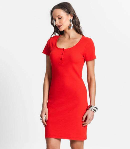 Vestidos Curto De Ribana Femnino Endless Laranja