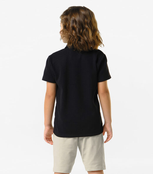 Conjunto Infantil Polo Com Bermuda Trick Nick Preto