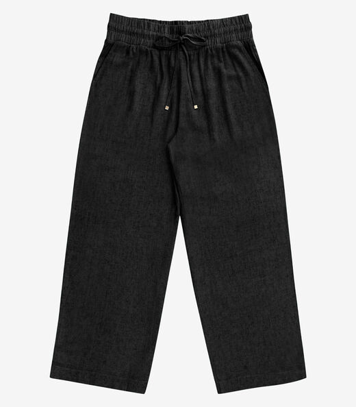 Image_Calça Pantalona Linho Plus Size Secret Glam Preto