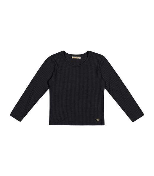 Blusa Manga Longa Feminina Ribana Trick Nick Preto