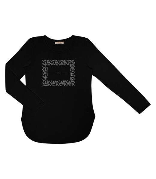 Blusa Alongada Manga Longa Endless Preto