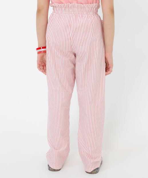 Calça Clochard Infantil Listrada Marisa Tam 4 a 10 Off White