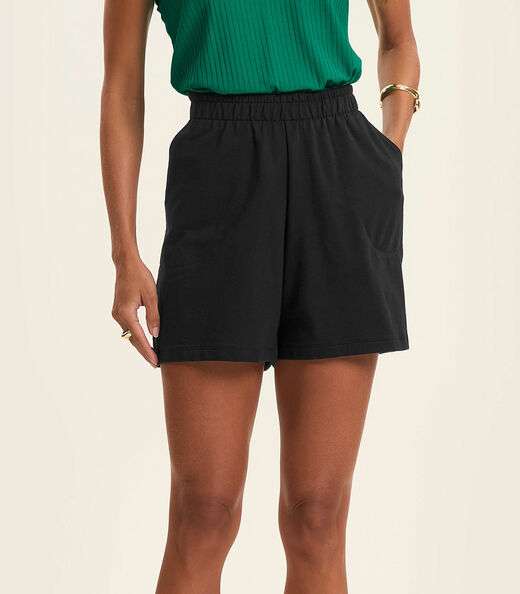 Shorts Moletinho Basic Rovitex Preto